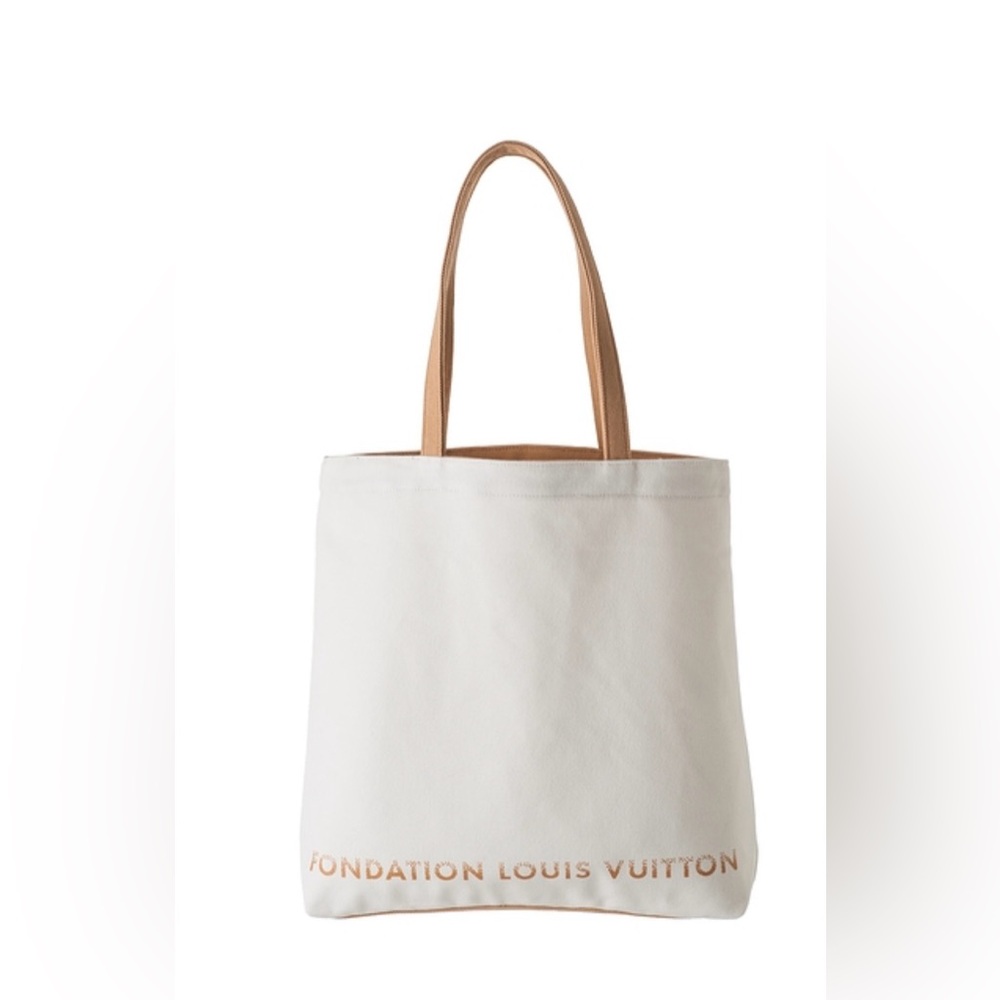 Fondation LV White Canvas Tote Bag